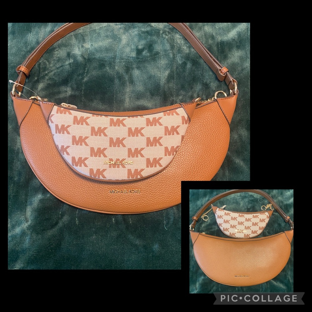 Michael Kors Brown and Tan Shoulder Bag